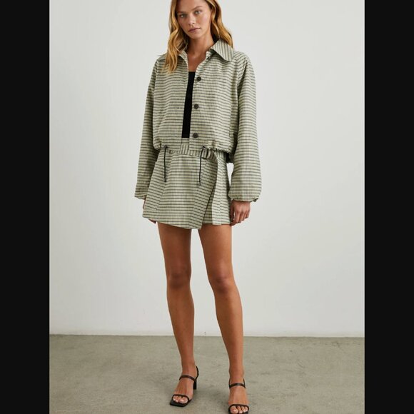 NWT Rails Deanna Checked Miniskirt in Sage Mini Check | Size S - Picture 4 of 7